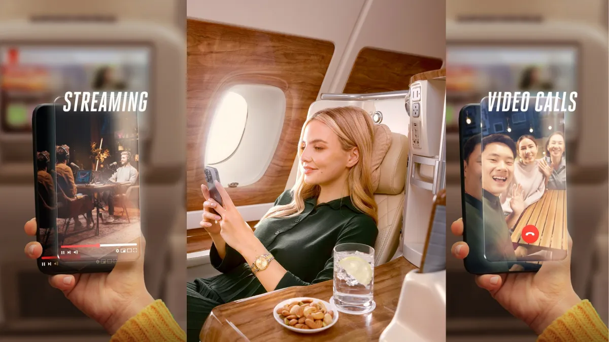 Emirates A380 Starlink