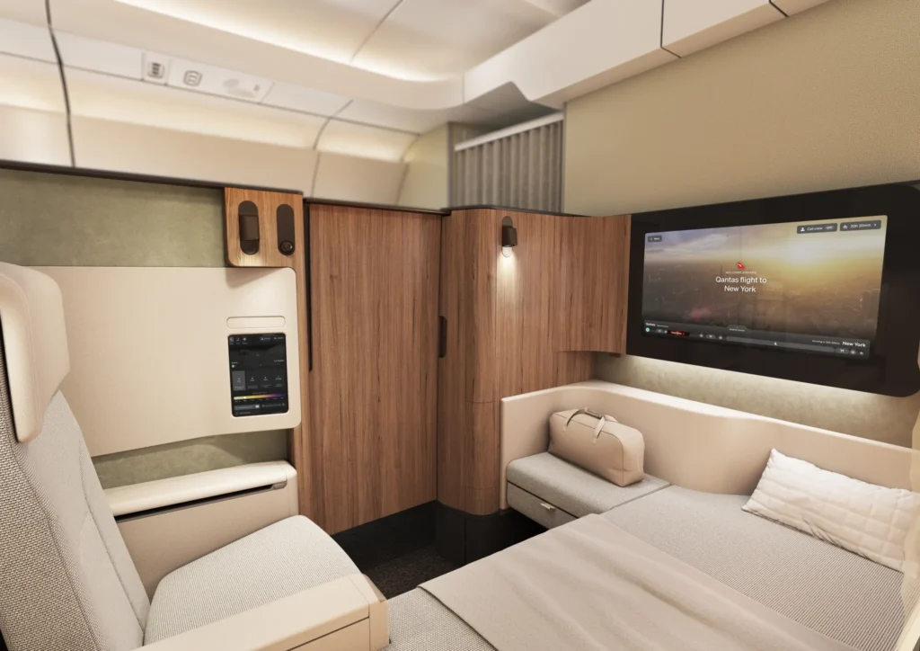 Qantas, A350-1000ULR Uçağının İçini Paylaştı A350 1000ULR first class kabini