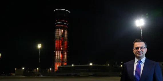 Sabiha Gökçen ATC Kulesi Kırmızı-Beyaz: HEAŞ’tan A Milli Takım’a Tam Destek!