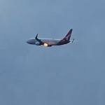 Qantas'a Ait Uçağın Motorundan Alev Çıktı Qantas Airlines motor alev aldı