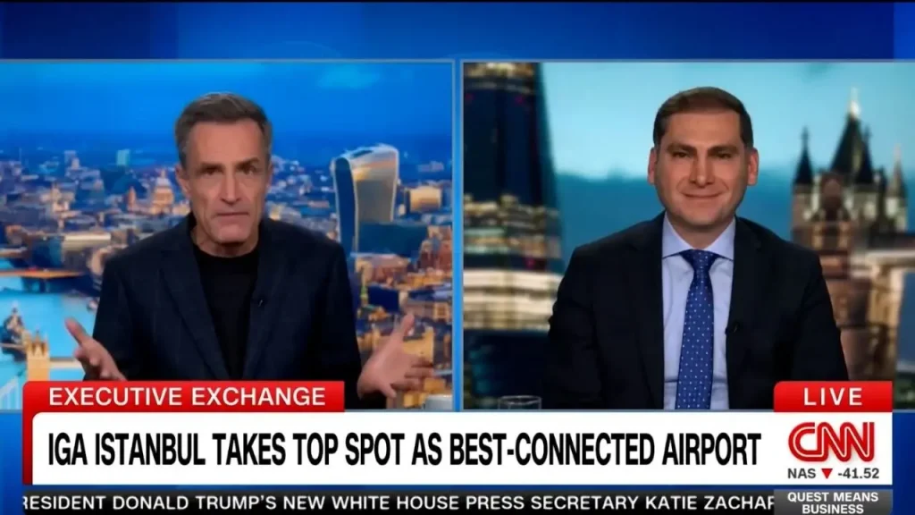 İGA İstanbul Havalimanı CEO'su Selahattin Bilgen, CNN International'ın Quest Means Business programında