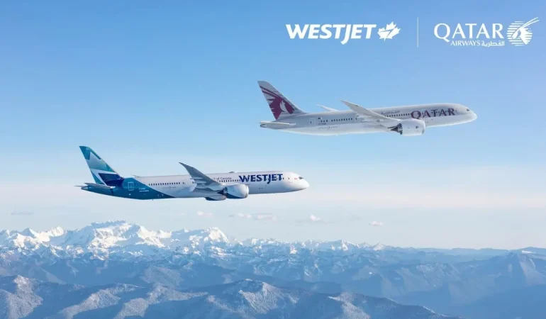 Qatar Airways ile WestJet Karşılıklı Codeshare Anlaşması İmzaladı WestJet ve Qatar Airways Boeing 787 Dreamliner uçakları