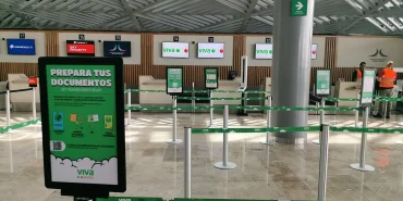 Felipe Ángeles Uluslararası Havalimanı'nda Viva Aerobus kontuarları