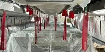SWISS'in Hong Kong'da yeni kabine hazırlanan Airbus A330 uçağı HB-JHC'nin kabini