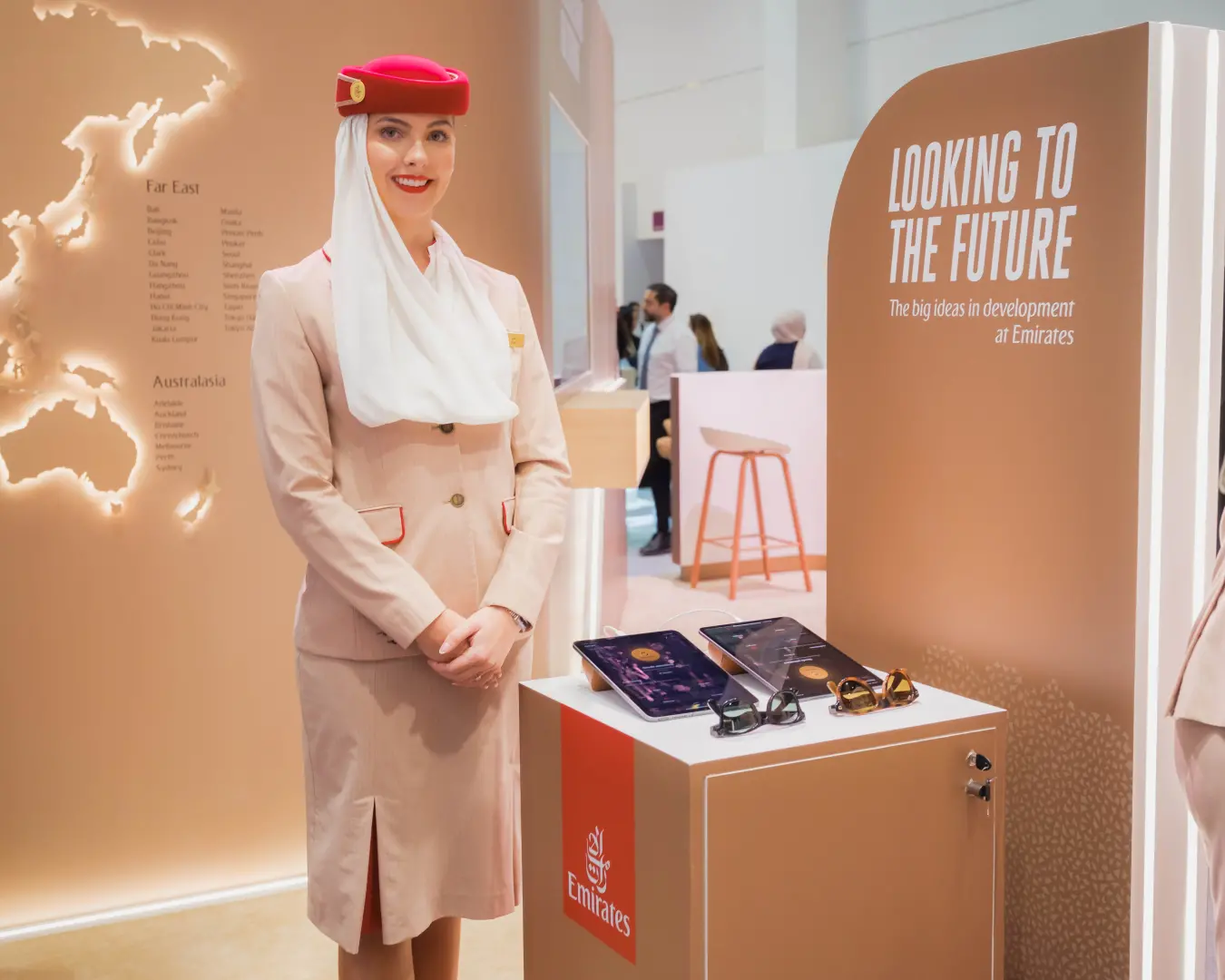 Emirates standında geliştirme aşamasındaki çözümlerin sergilendiği bölüm