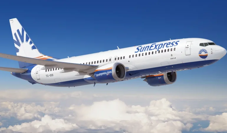 SunExpress İlk Dokuz Ayda 12,5 Milyon Yolcu Taşıdı, Doluluk Oranını Yüzde 86'ya Çıkardı SunExpress Boeing 737-8 uçağı